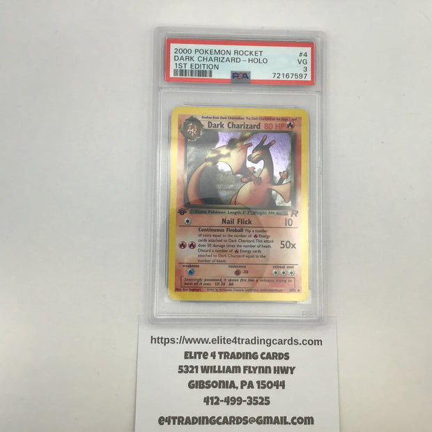 Dark Charizard [1st Edition] #4 Pokemon Team Rocket (PSA 3)