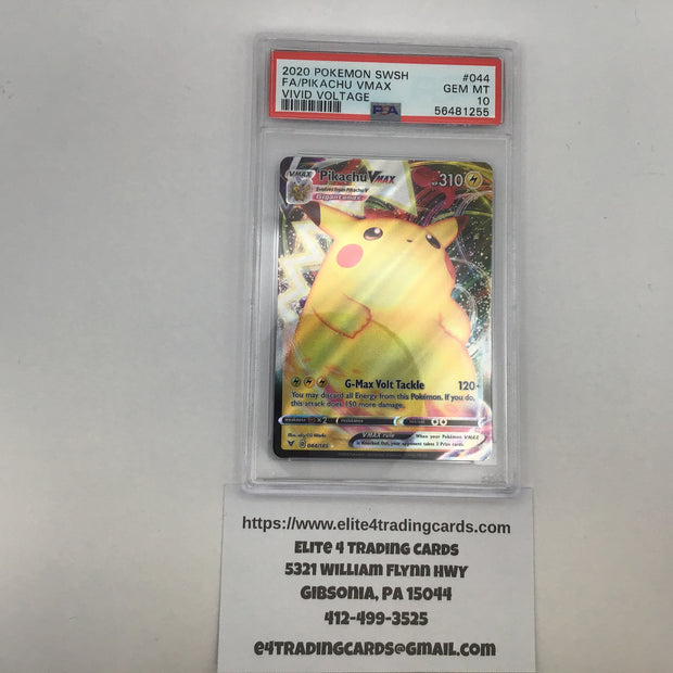 Pikachu VMAX #44 Pokemon Vivid Voltage (PSA 10)