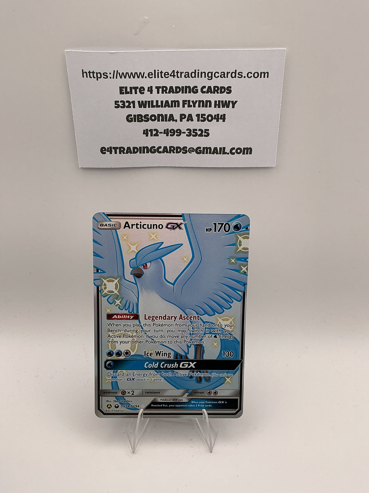 Articuno GX - Hidden Fates: Shiny Vault (HIF:SV) - NM