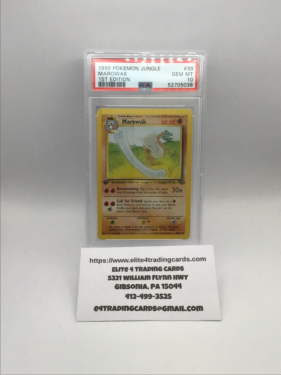 Marowak - Jungle (JU) First Edition PSA 10