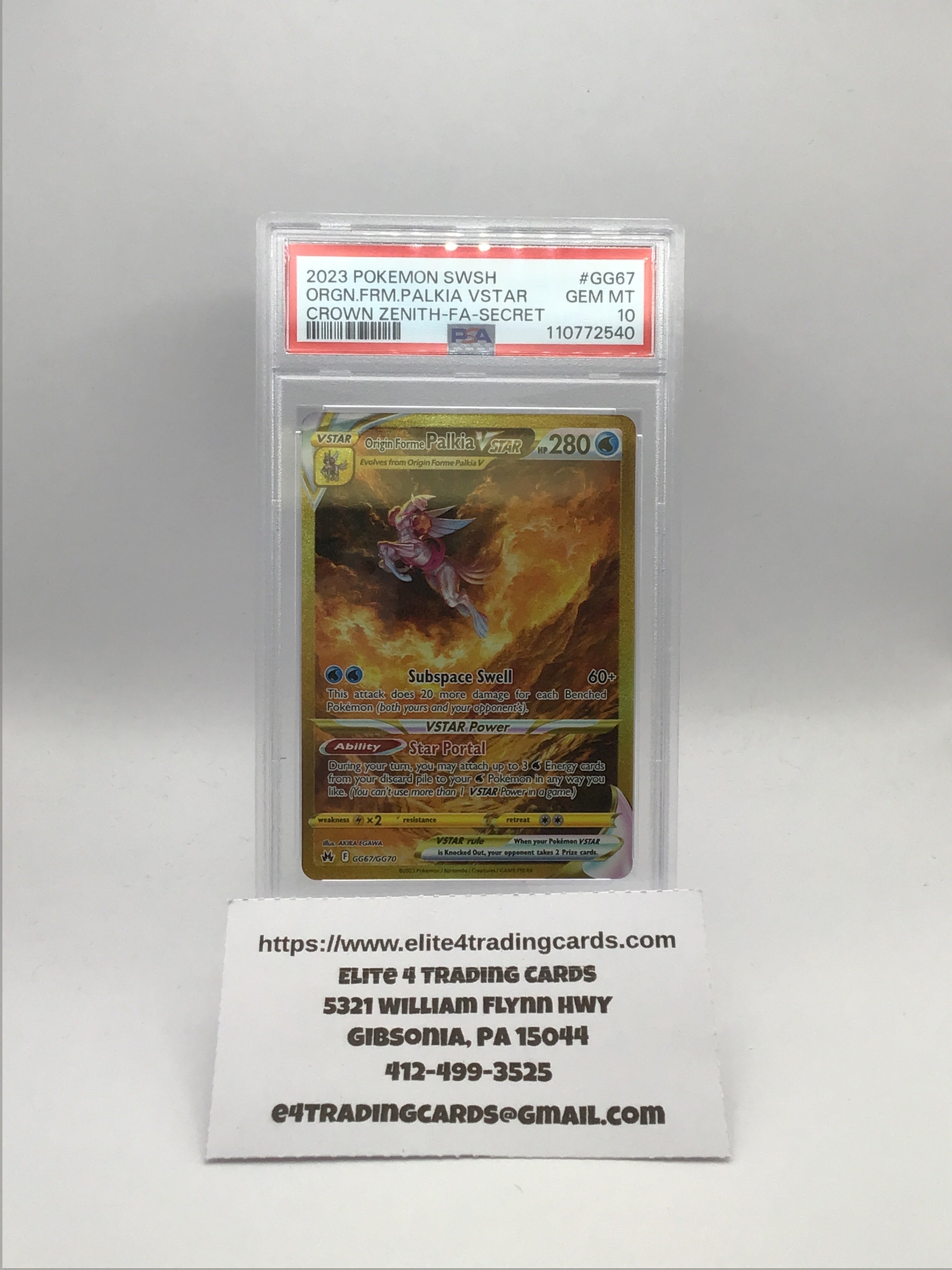 Origin Forme Palkia VSTAR (Secret) - SWSH: Crown Zenith: Galarian Gallery (CRZ:GG)