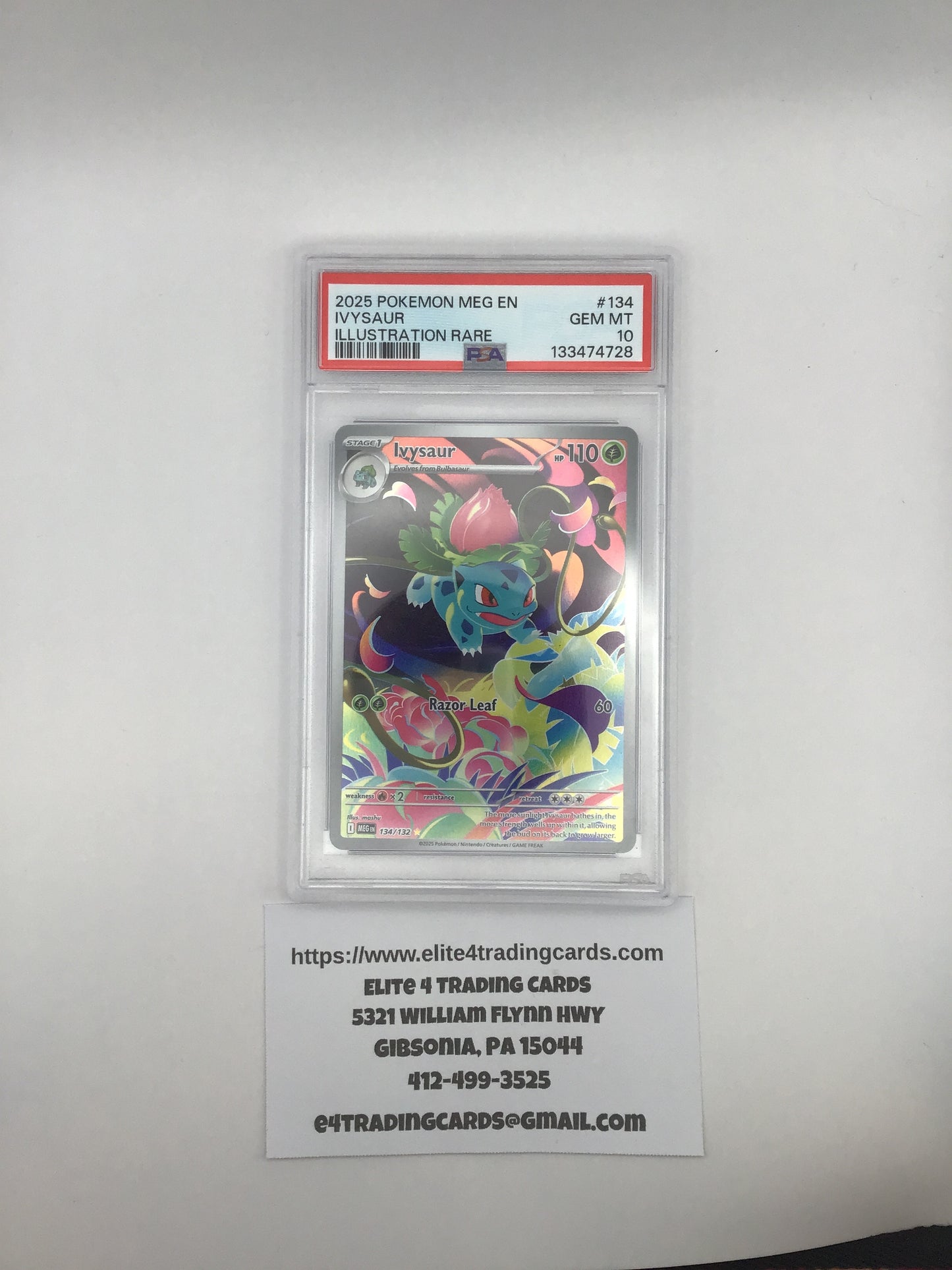 Ivysaur #134 Pokemon Mega Evolution (PSA 10)
