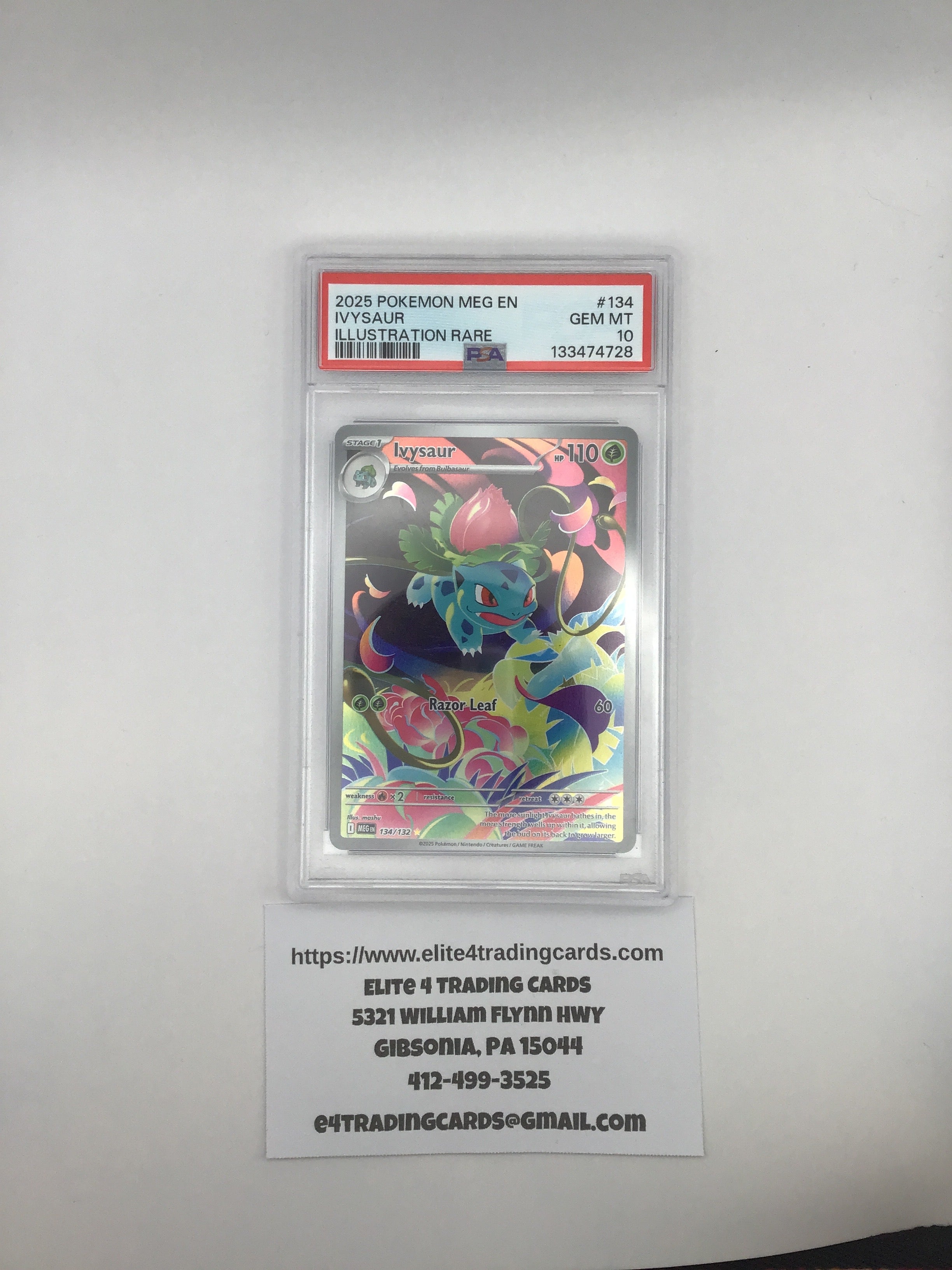 Ivysaur #134 Pokemon Mega Evolution (PSA 10)