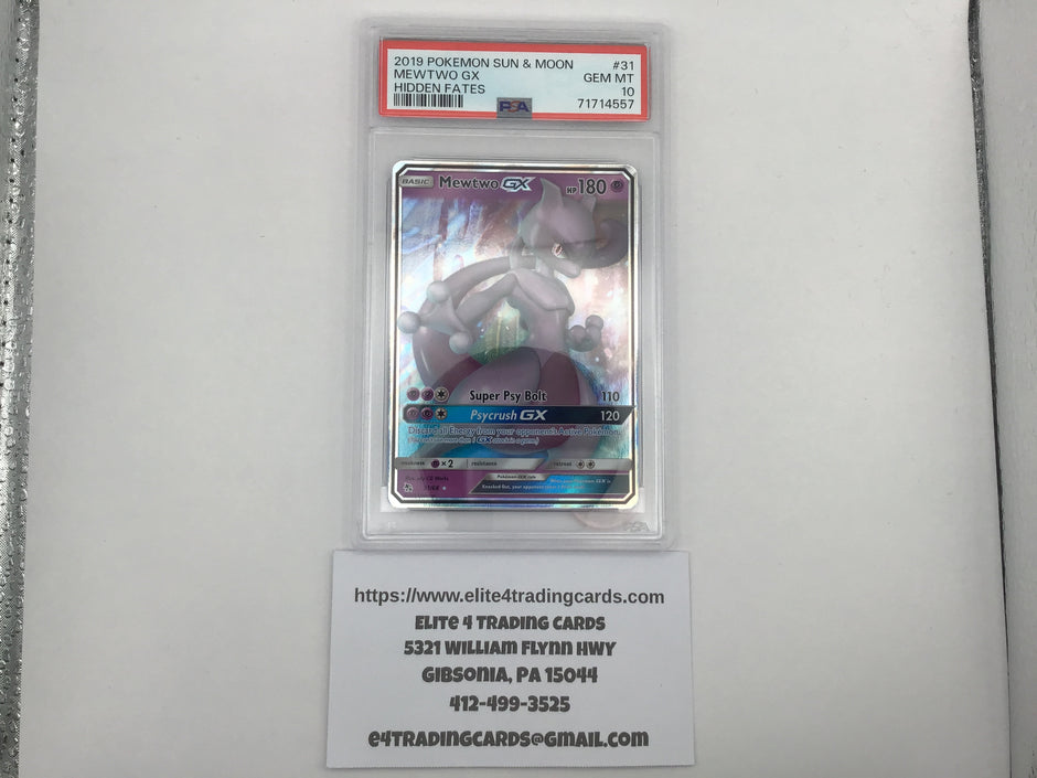Mewtwo GX #31 Pokemon Hidden Fates (PSA 10)