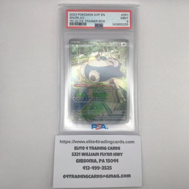 Snorlax #51 Pokemon Promo (PSA 9)