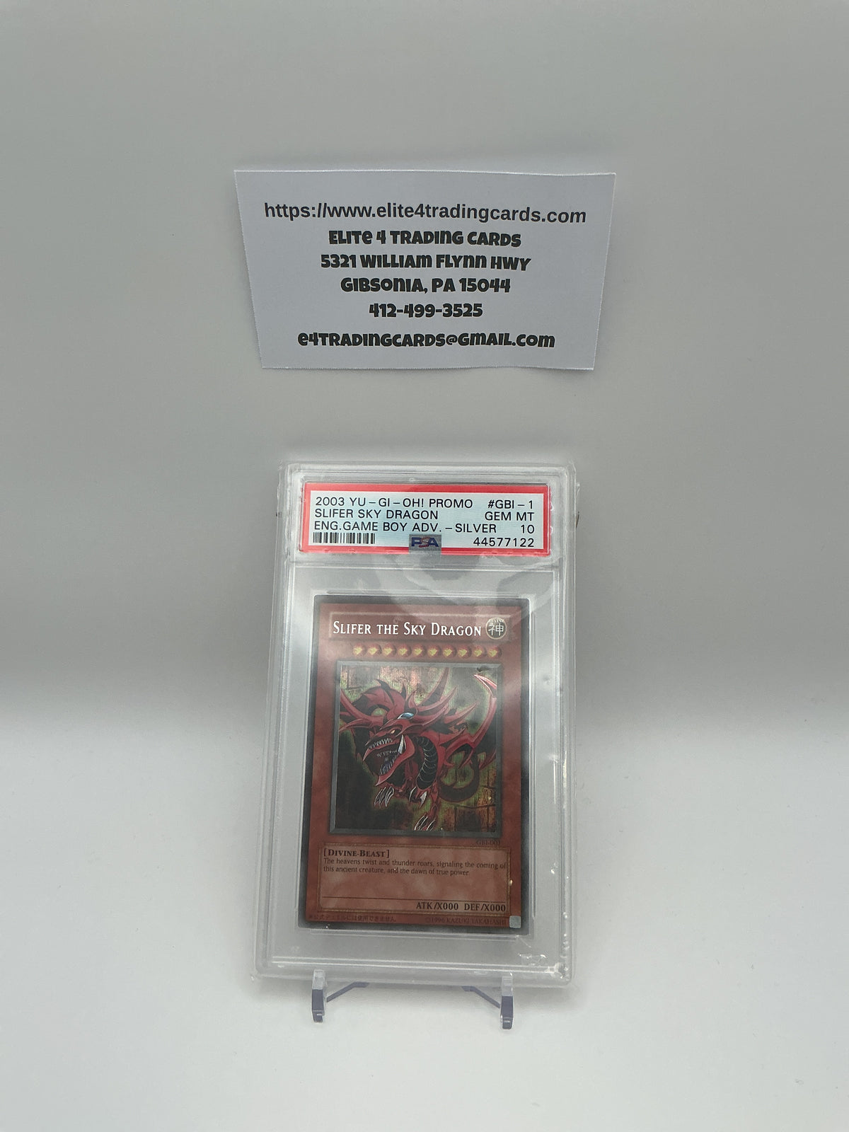 Slifer the Sky Dragon [Secret Rare] GBI-001 YuGiOh Duel Monsters International (PSA 10)