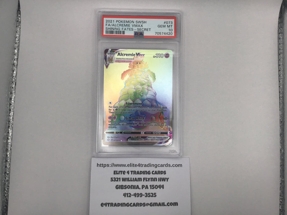 Alcremie VMAX #73 Pokemon Shining Fates (PSA 10)