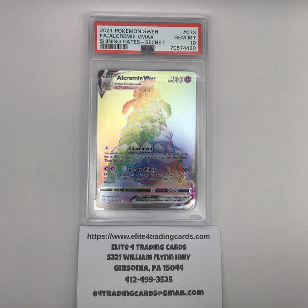 Alcremie VMAX #73 Pokemon Shining Fates (PSA 10)
