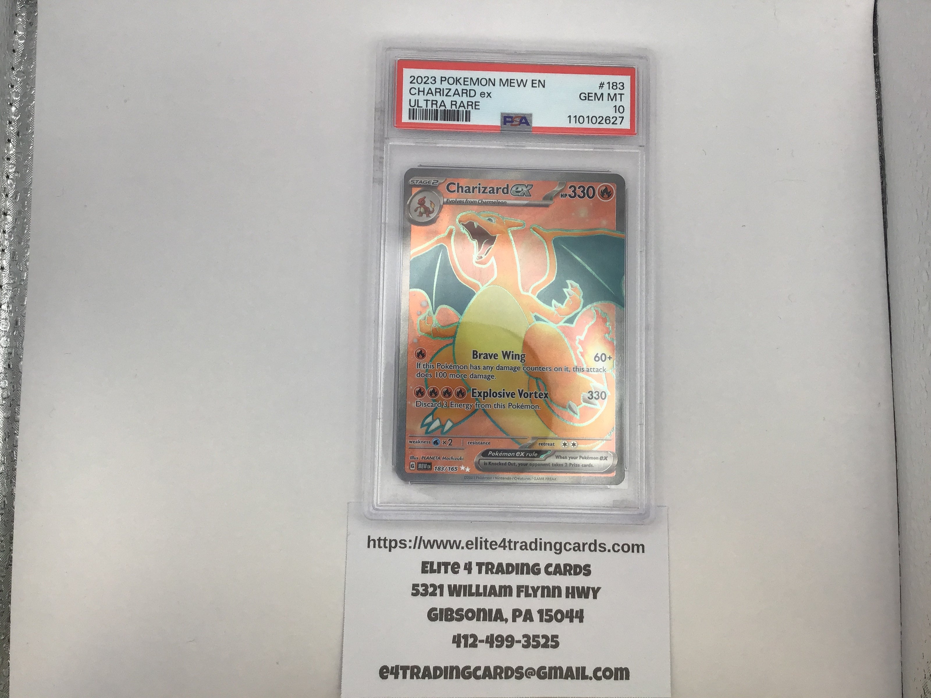 Charizard ex #183 Pokemon Scarlet & Violet 151 (PSA 10)