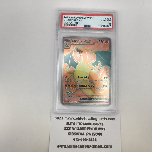 Charizard ex #183 Pokemon Scarlet & Violet 151 (PSA 10)