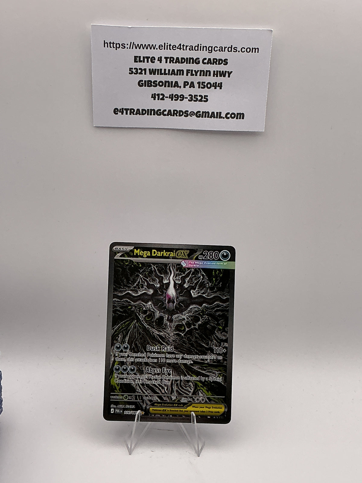 Mega Darkrai ex - 116/084 - ME05: Pitch Black (PBL) - NM