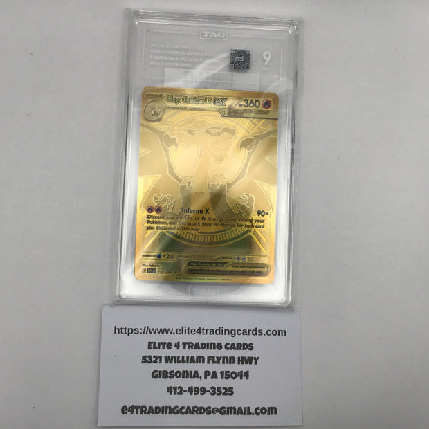Mega Charizard X ex #130 Pokemon Phantasmal Flames (TAG 9)