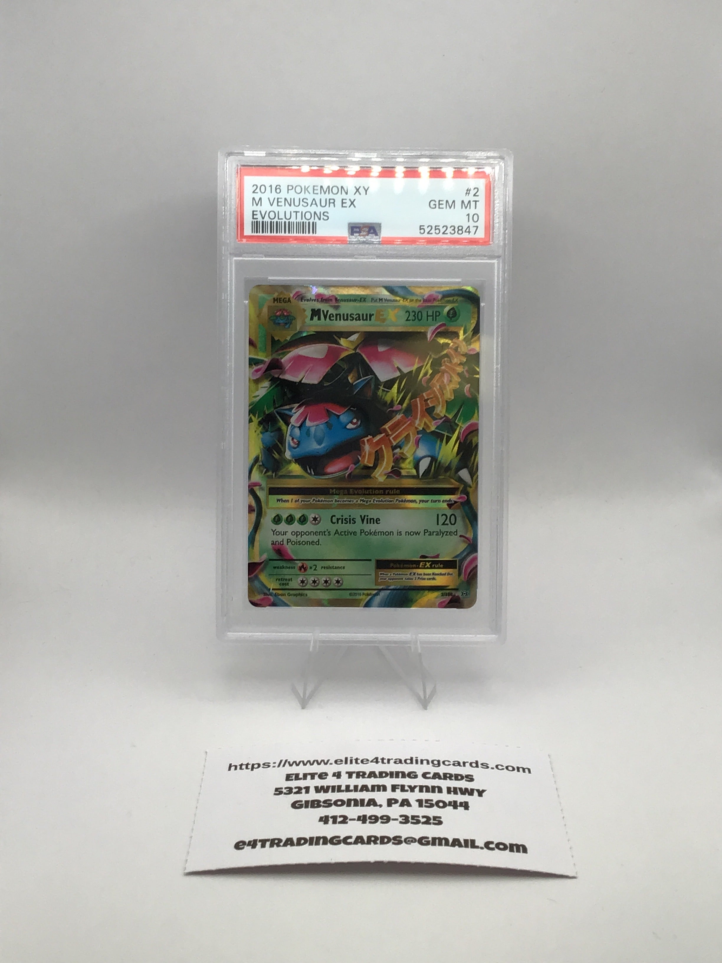 M Venusaur EX #2 Pokemon Evolutions (PSA 10)