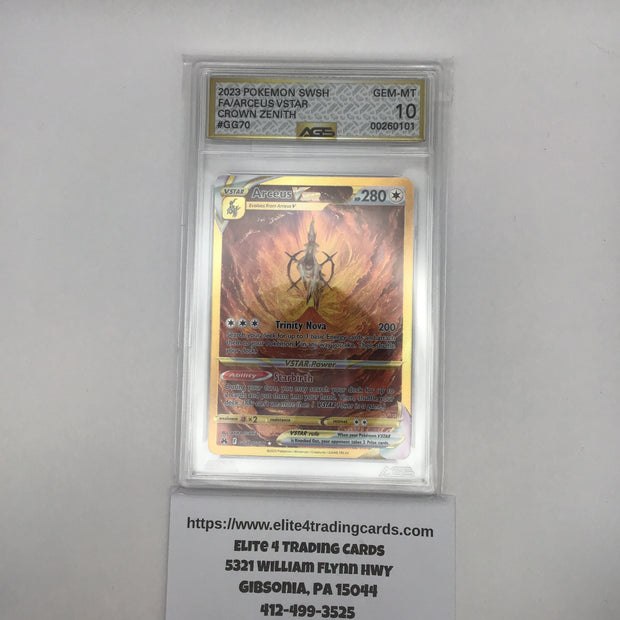 Arceus VSTAR #GG70 Pokemon Crown Zenith (AGS 10)