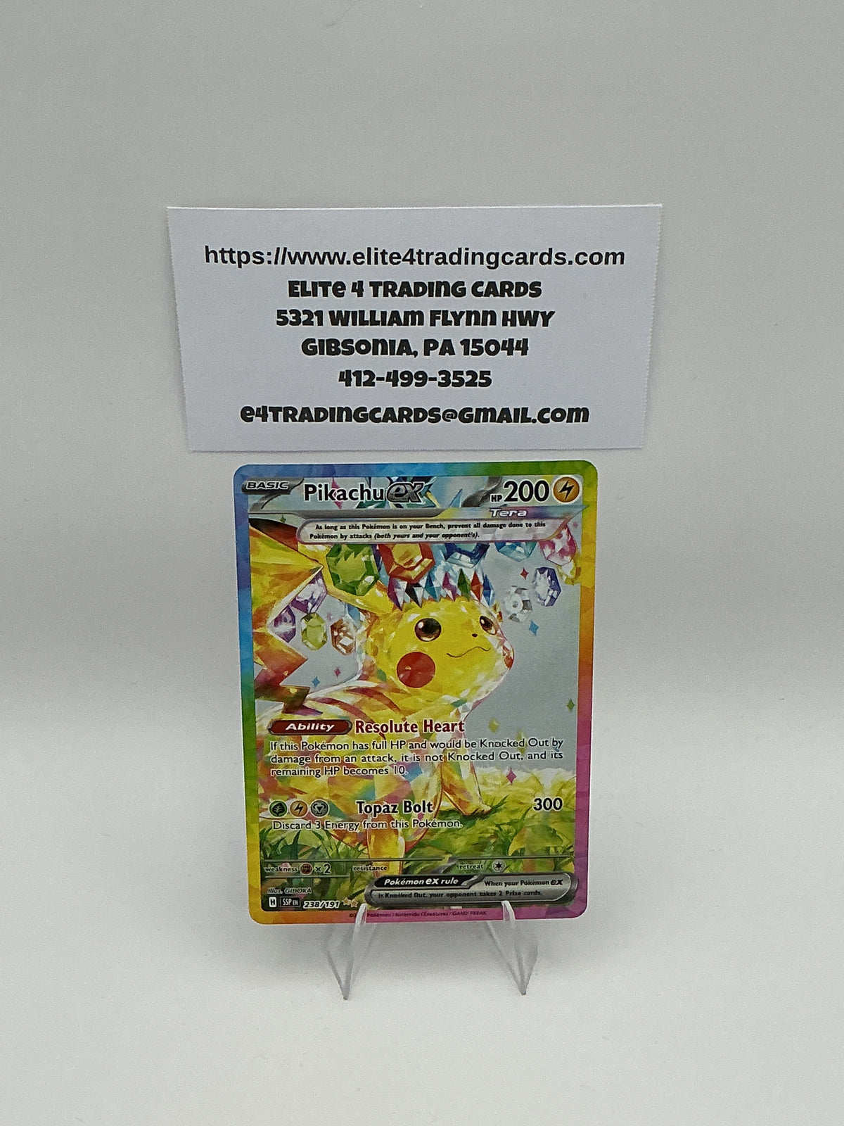 Pikachu ex - 238/191 - SV08: Surging Sparks (SSP)