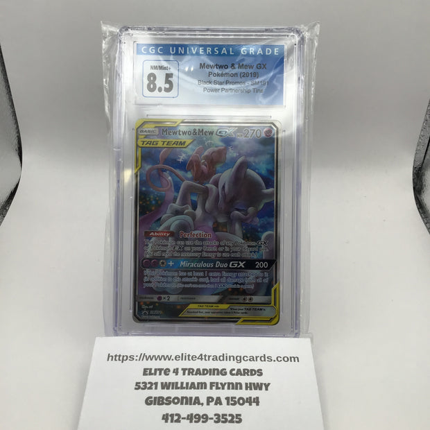 Mewtwo & Mew GX #SM191 Pokemon Promo (CGC 8.5)