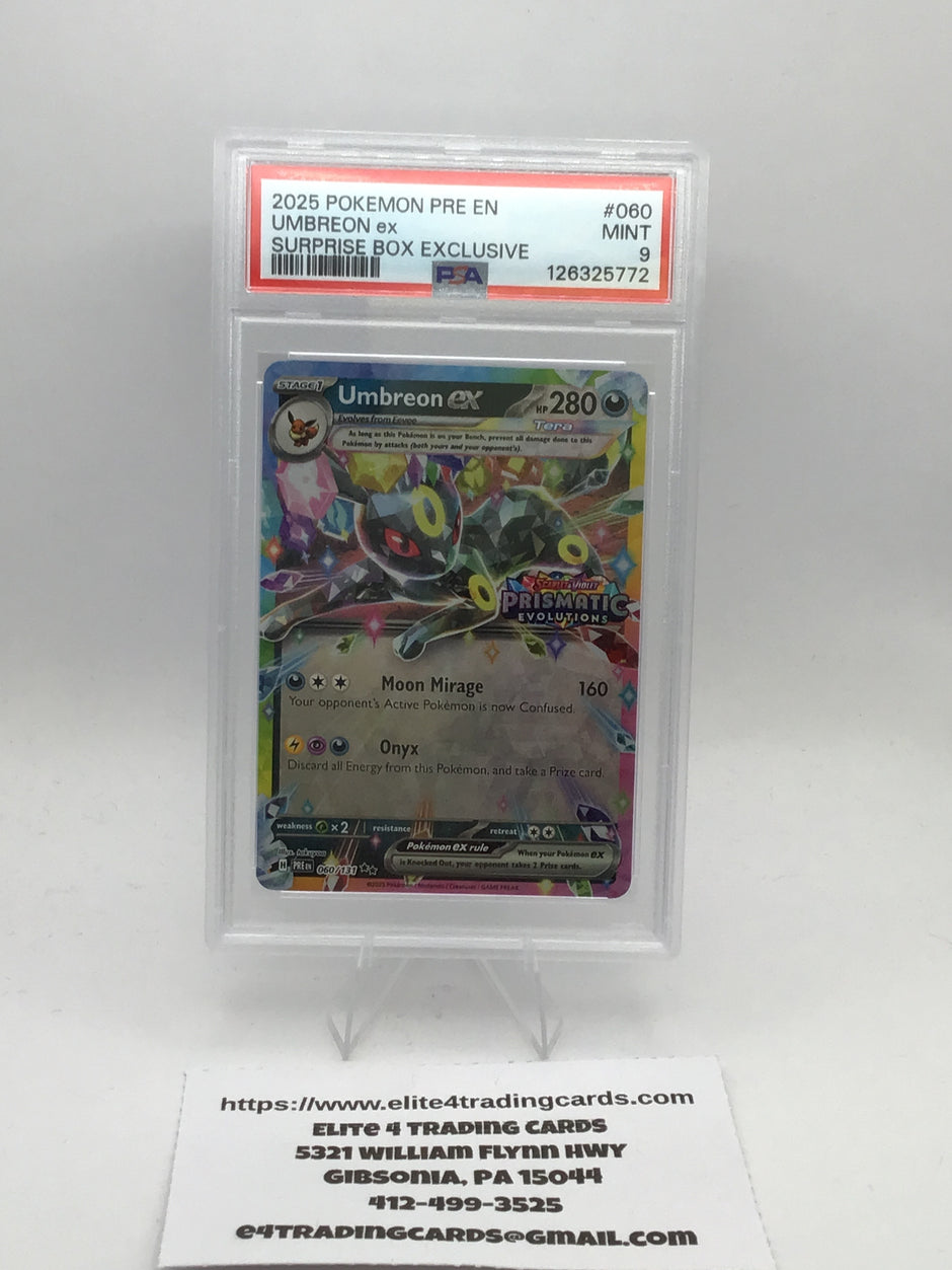 Umbreon ex #60 Pokemon Prismatic Evolutions (PSA 9)
