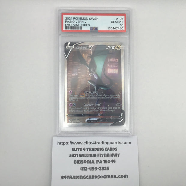 Noivern V #196 Pokemon Evolving Skies (PSA 10)