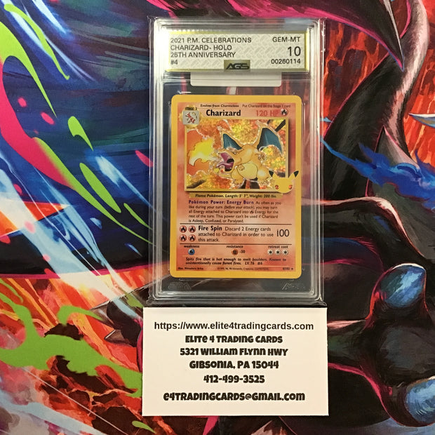 Charizard #4 Pokemon Celebrations (AGS 10)