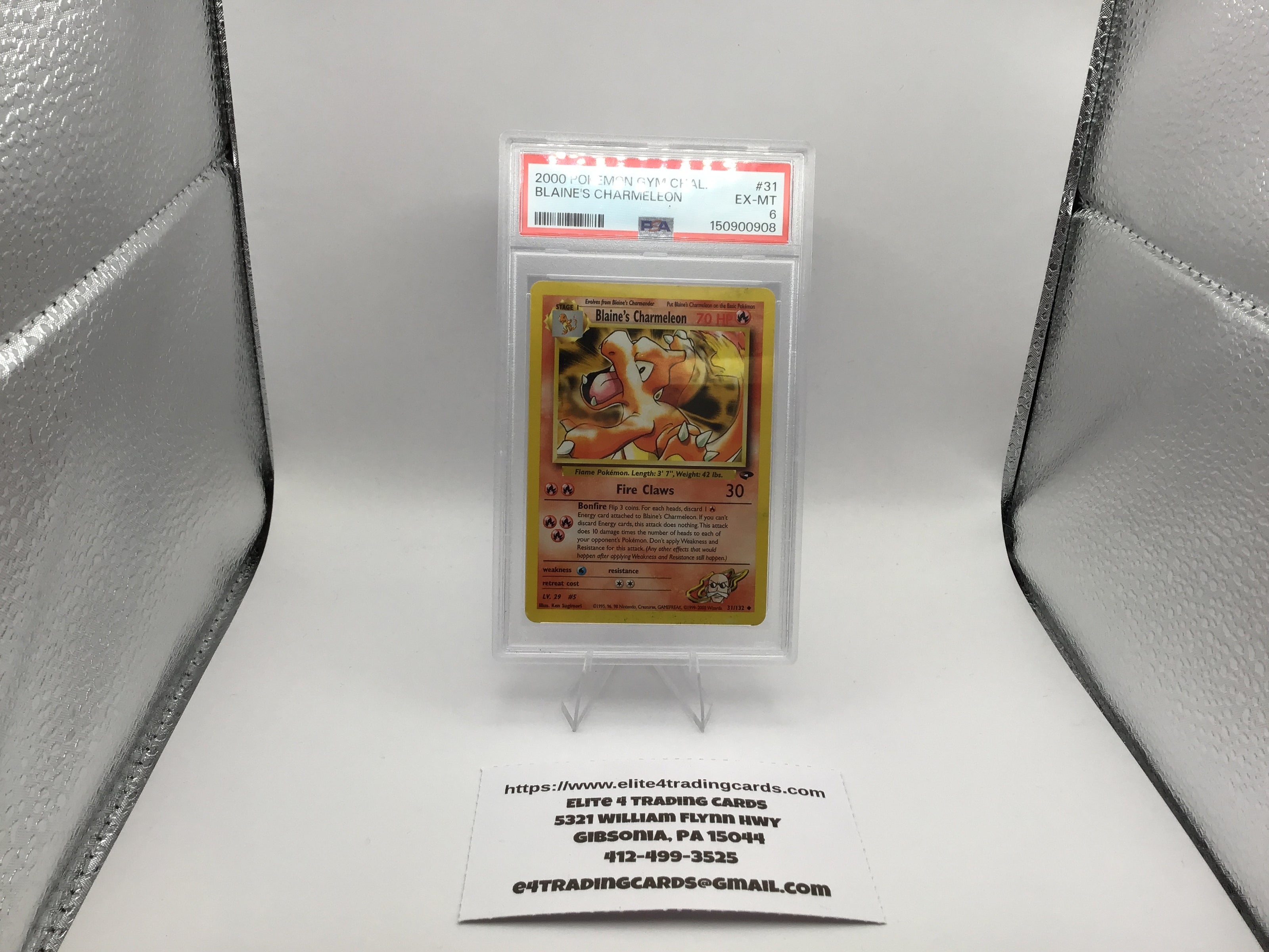 Blaine's Charmeleon #31 Pokemon Gym Challenge (PSA 6)