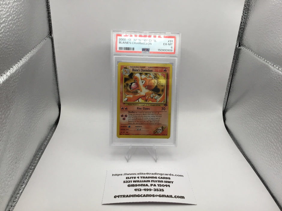 Blaine's Charmeleon #31 Pokemon Gym Challenge (PSA 6)