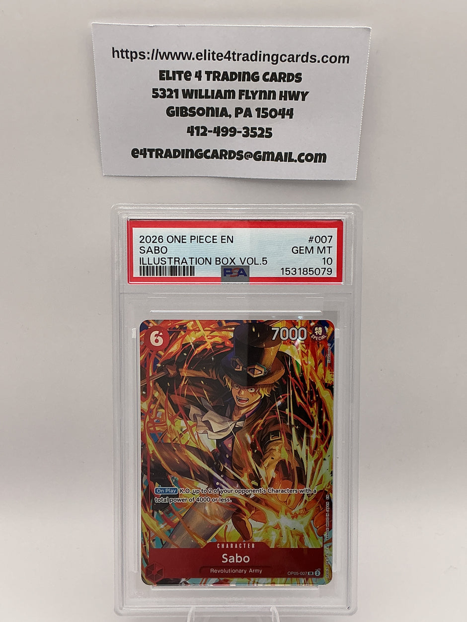 Sabo OP13-120 One Piece Carrying on His Will (PSA 10)