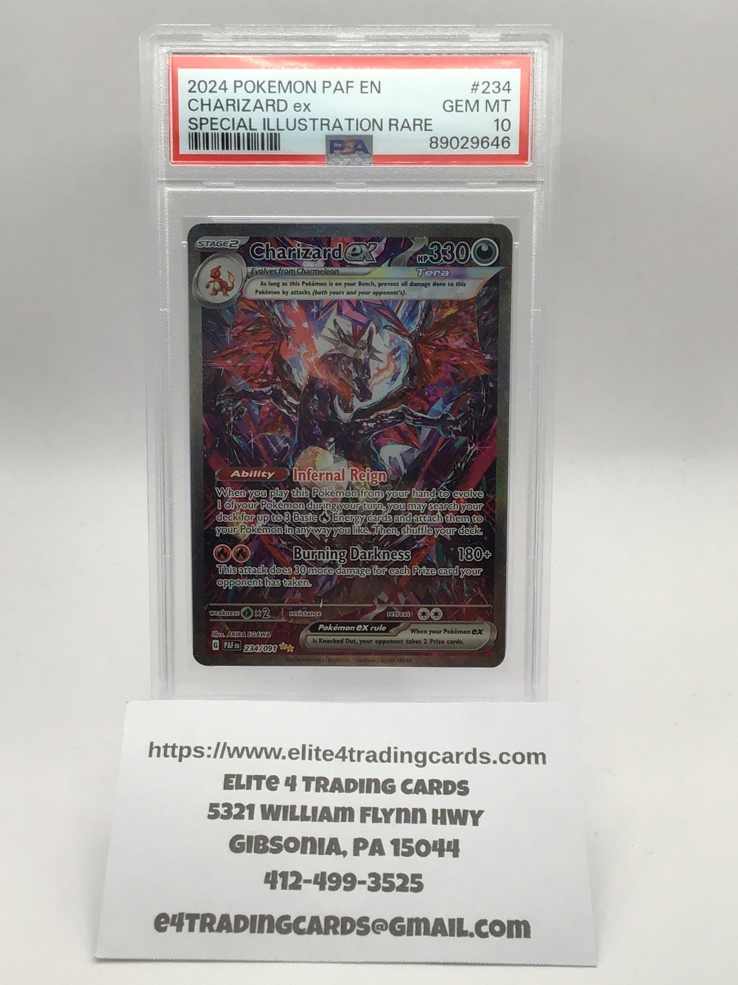 Charizard ex #234 Pokemon Paldean Fates (PSA 10)