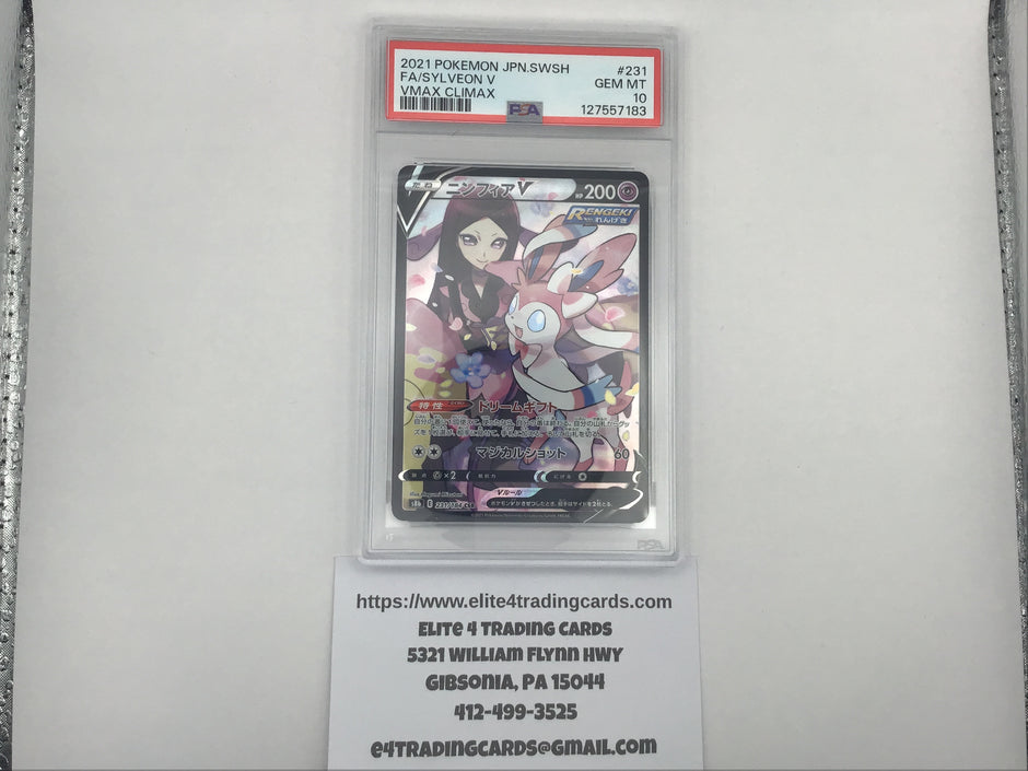 Sylveon V #231 Pokemon Japanese VMAX Climax (PSA 10)