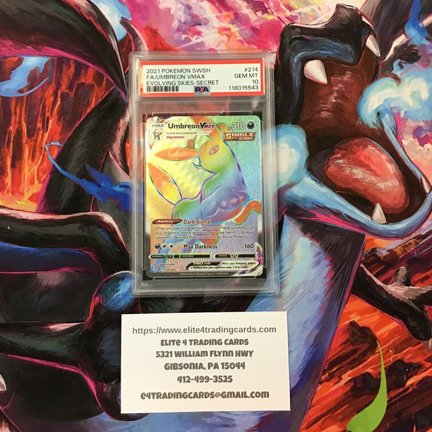Umbreon VMAX #214 Pokemon Evolving Skies (PSA 10)