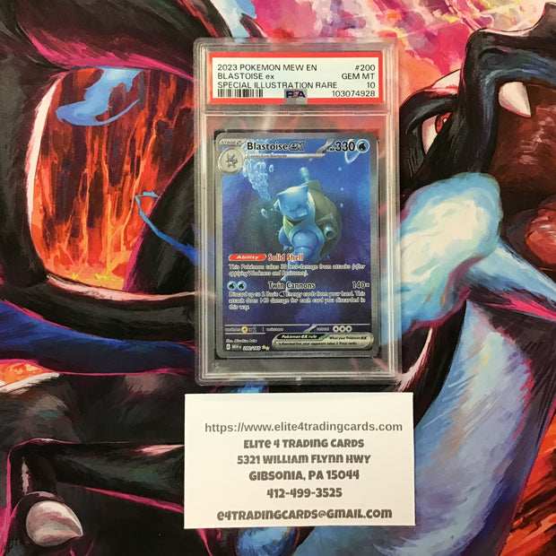 Blastoise ex #200 Pokemon Scarlet & Violet 151 (PSA 10)