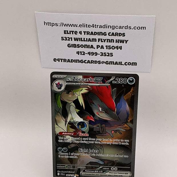 N's Zoroark ex - 185/159 - SV09: Journey Together (JTG) - NM
