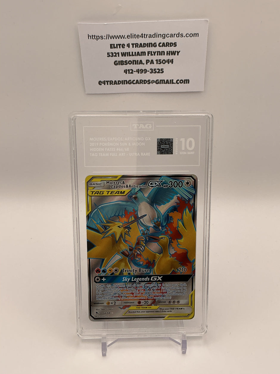 Moltres & Zapdos & Articuno GX #66 Pokemon Hidden Fates (TAG 10)