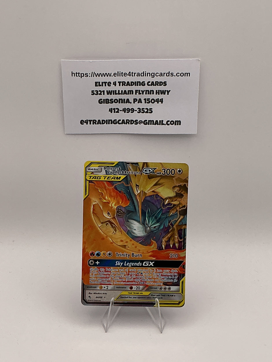Moltres & Zapdos & Articuno GX - 44/68 - Hidden Fates (HIF)