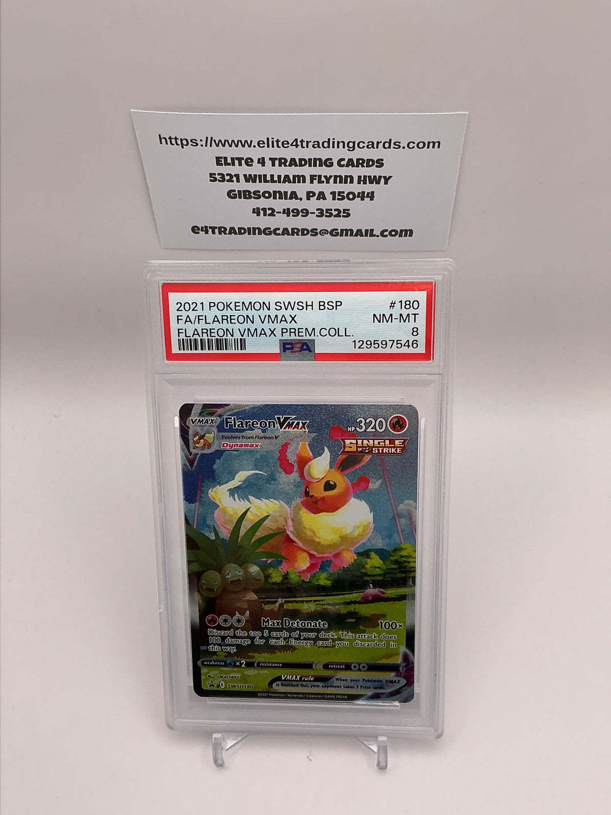 Flareon VMAX #SWSH180 Pokemon Promo (PSA 8)