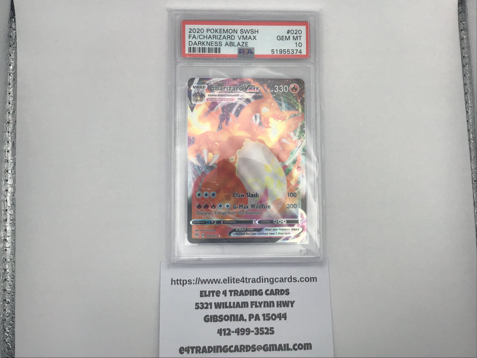 Charizard VMAX #20 Pokemon Darkness Ablaze (PSA 10)