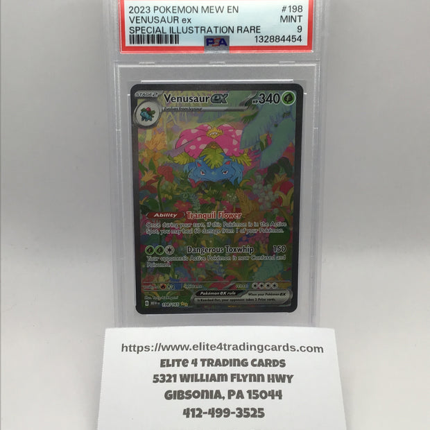 Venusaur ex #198 Pokemon Scarlet & Violet 151 (PSA 9)