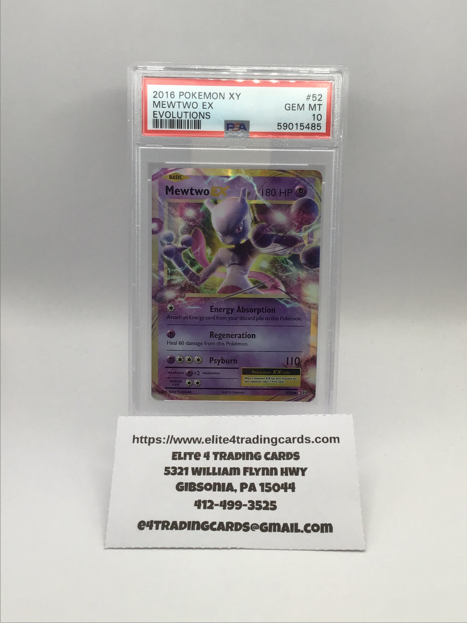 Mewtwo EX #52 Pokemon Evolutions (PSA 10)