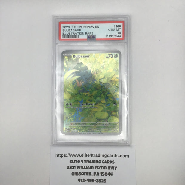Bulbasaur #166 Pokemon Scarlet & Violet 151 (PSA 10)