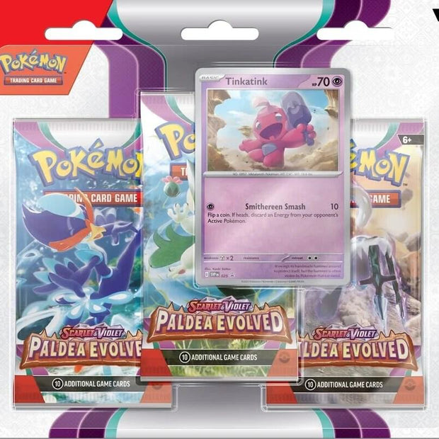Paldea Evolved 3 Pack Blister [Tinkatink] - SV02: Paldea Evolved (PAL)