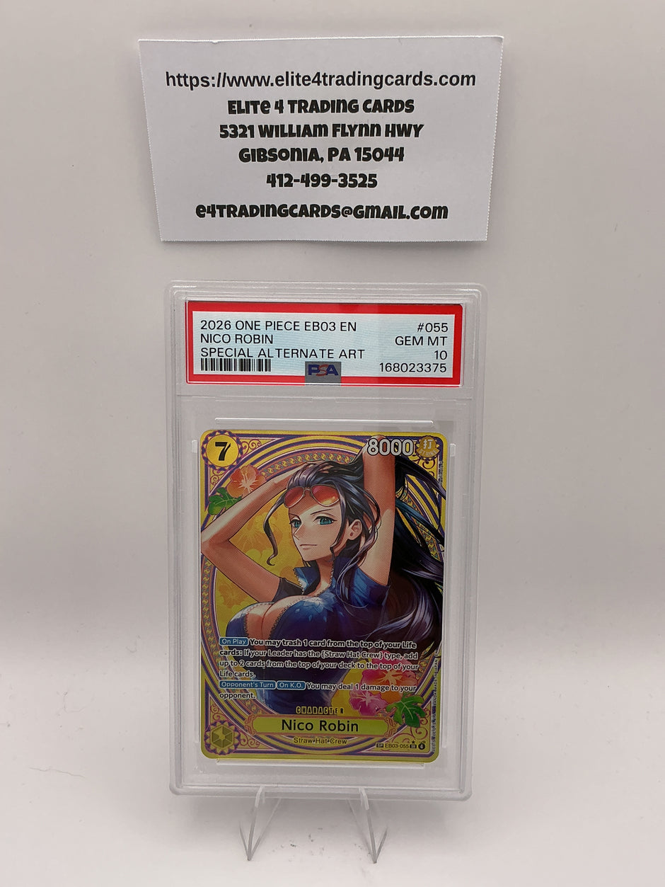 Nico Robin [SP] EB03-055 One Piece Extra Booster Heroines Edition 9 (PSA 10)