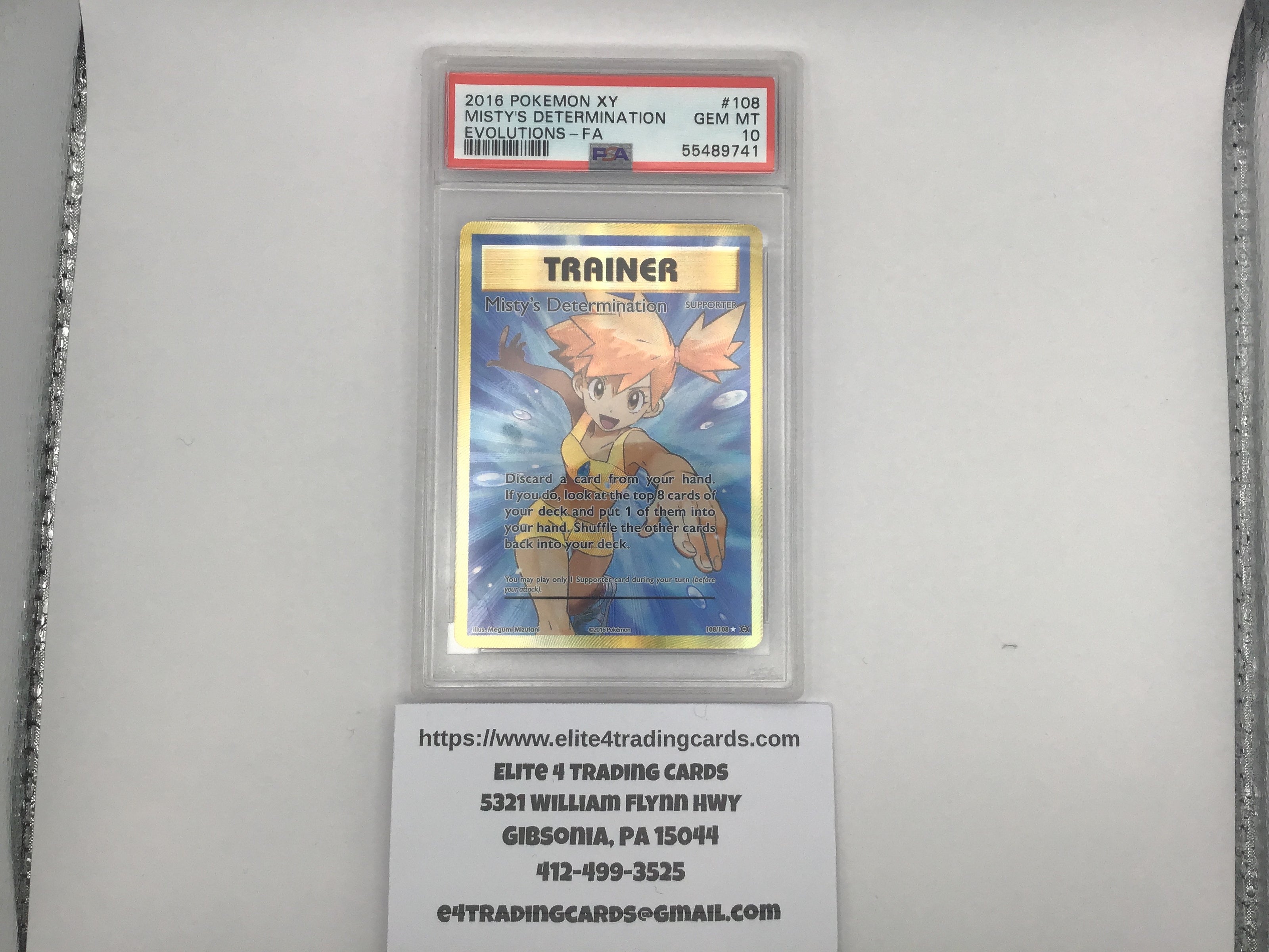 Misty's Determination #108 Pokemon Evolutions (PSA 10)
