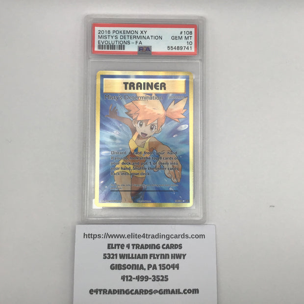 Misty's Determination #108 Pokemon Evolutions (PSA 10)