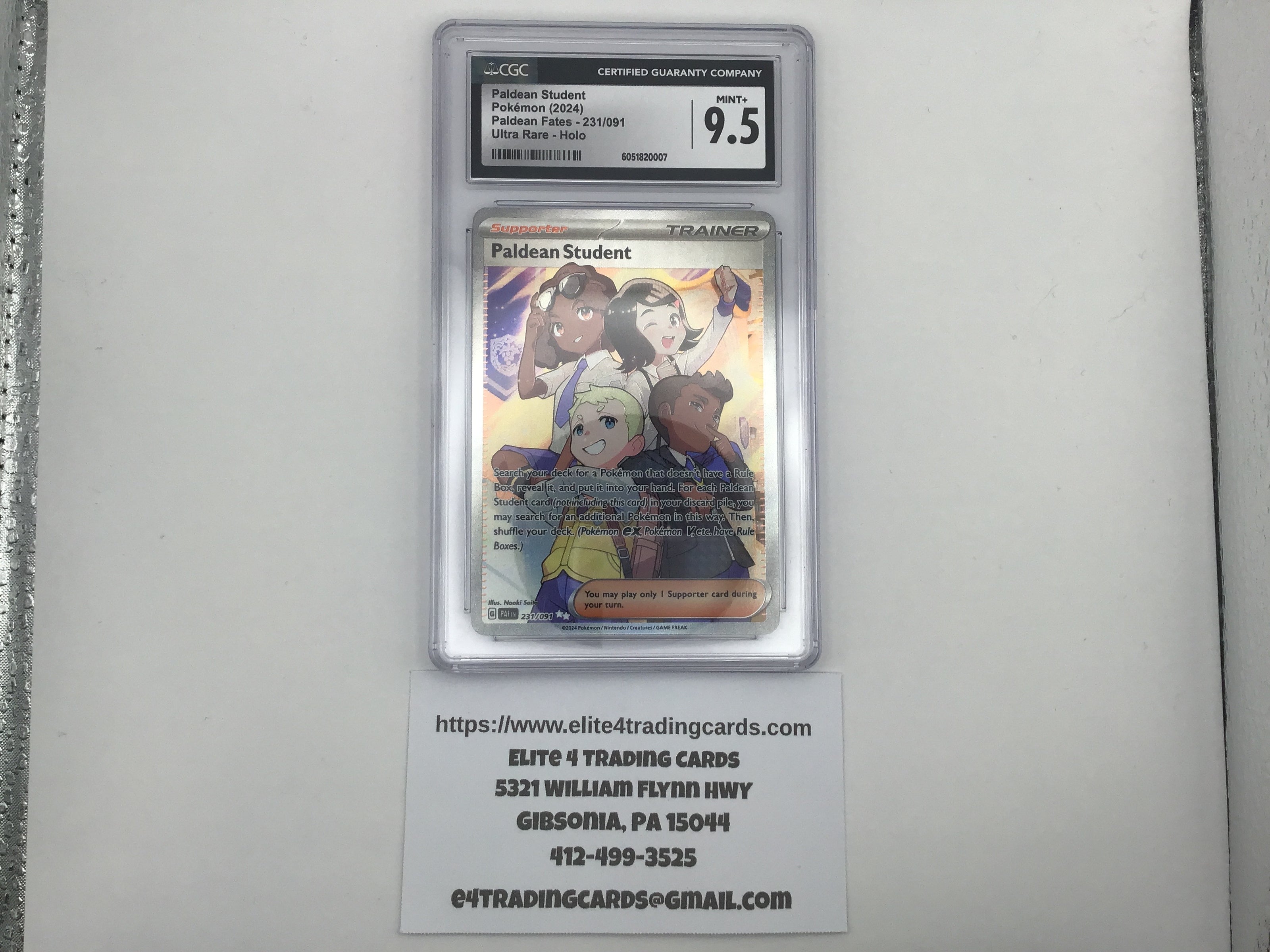 Paldean Student #231 Pokemon Paldean Fates (CGC 9.5)