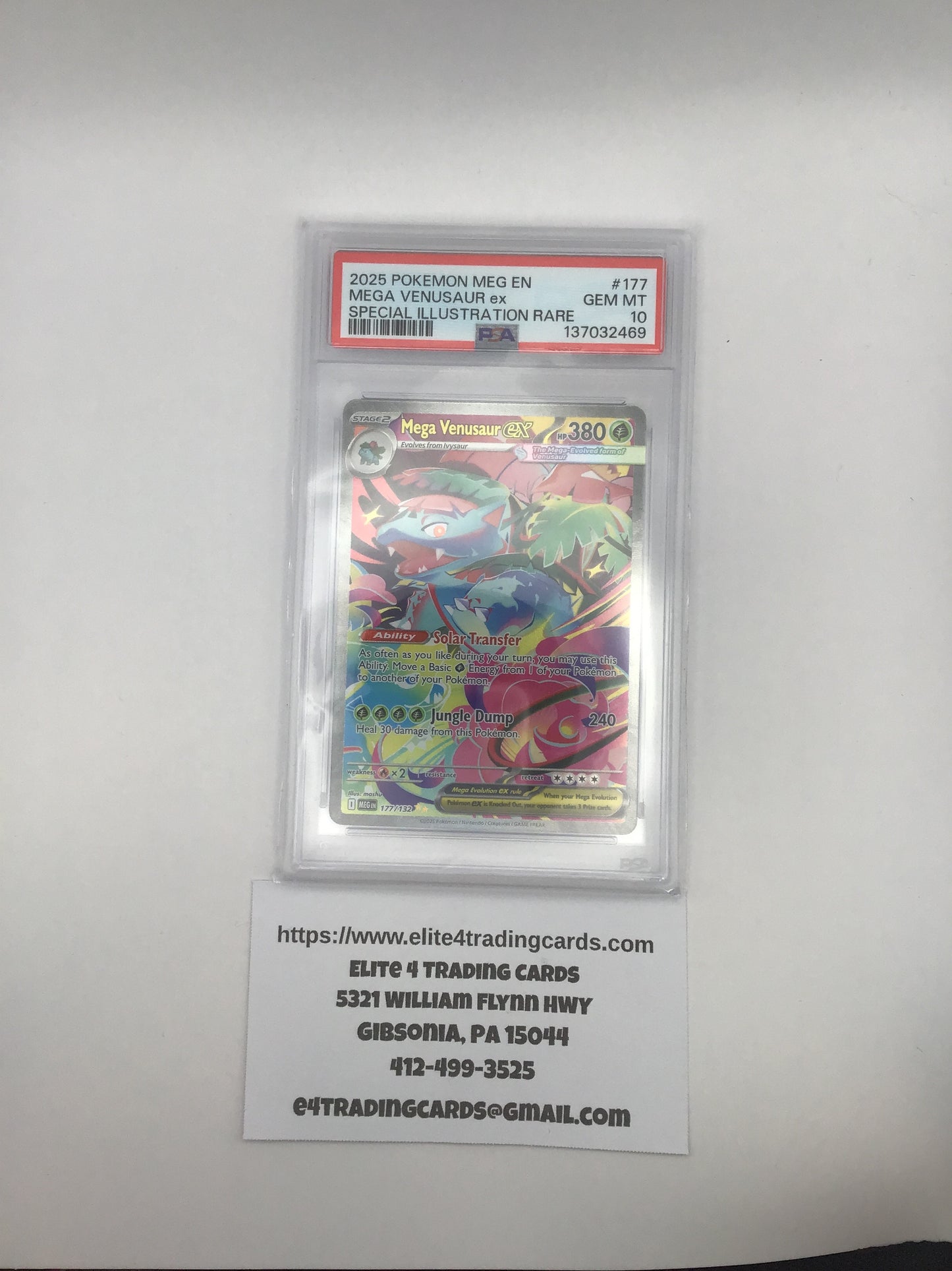 Mega Venusaur Ex #177 Pokemon Mega Evolution (PSA 10)