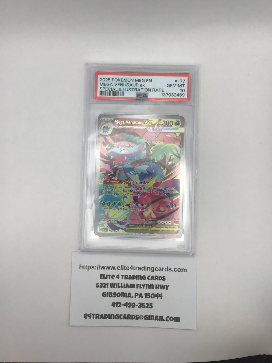 Mega Venusaur Ex #177 Pokemon Mega Evolution (PSA 10)