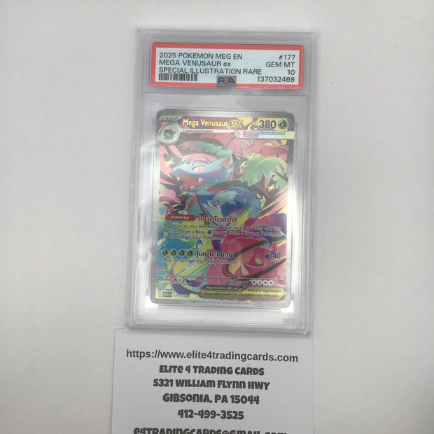Mega Venusaur Ex #177 Pokemon Mega Evolution (PSA 10)