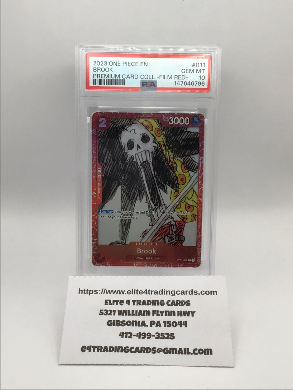 Brook [Red] ST01-011 One Piece Starter Deck 1: Straw Hat Crew (PSA 10)