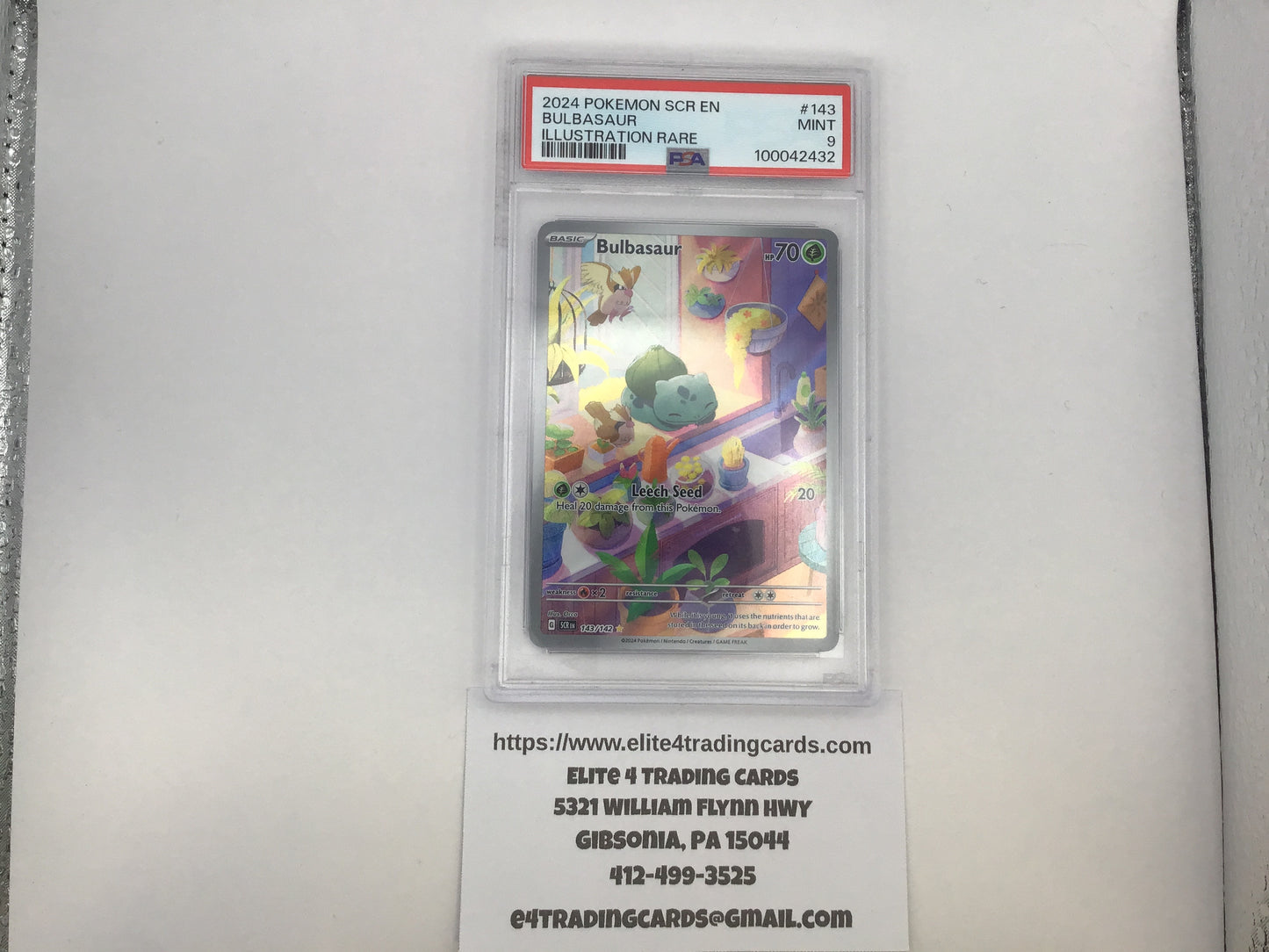 Bulbasaur #143 Pokemon Stellar Crown (PSA 9)