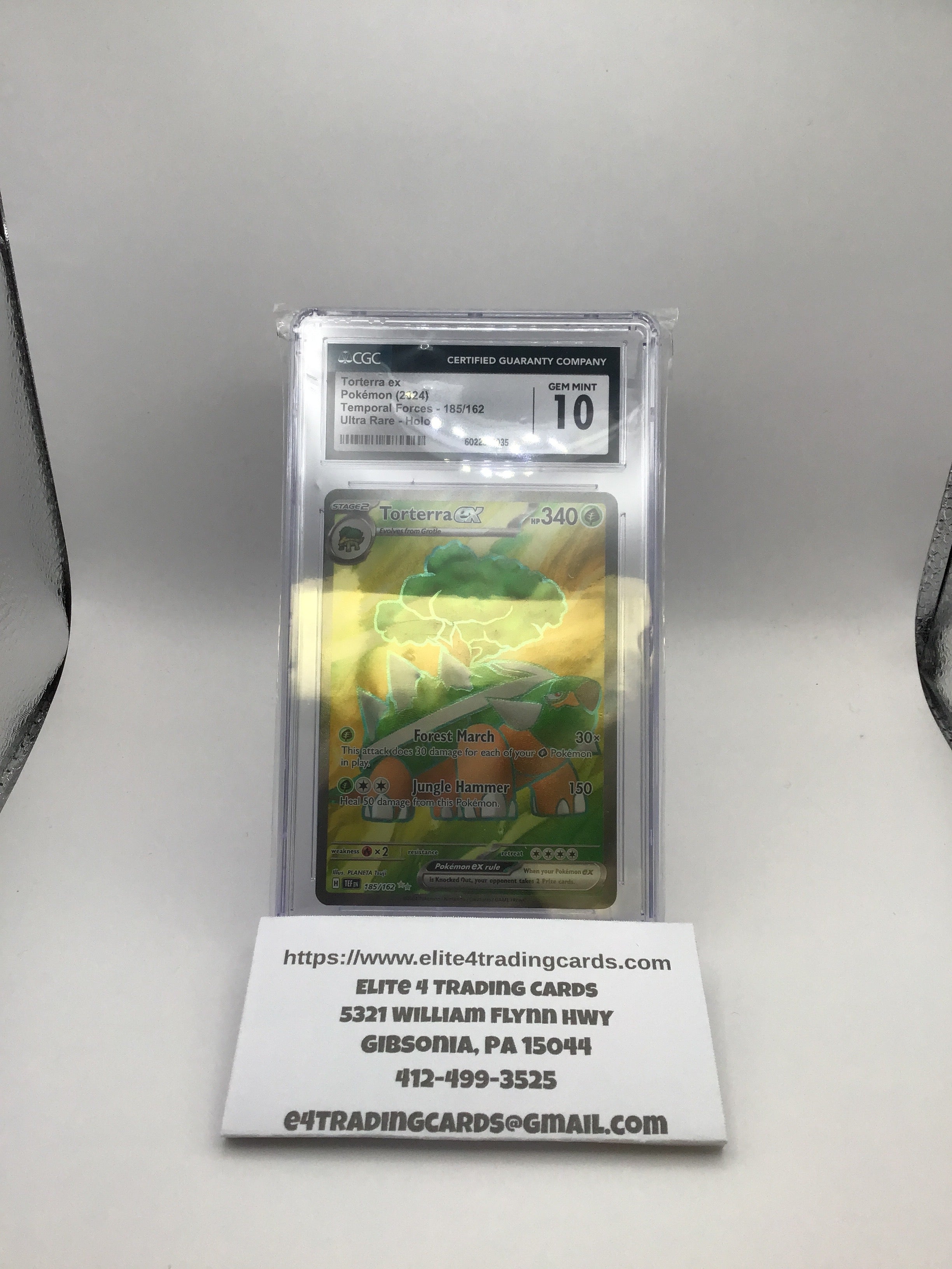 Torterra ex - 185/162 - SV05: Temporal Forces (TEF) ( CGC 10 )