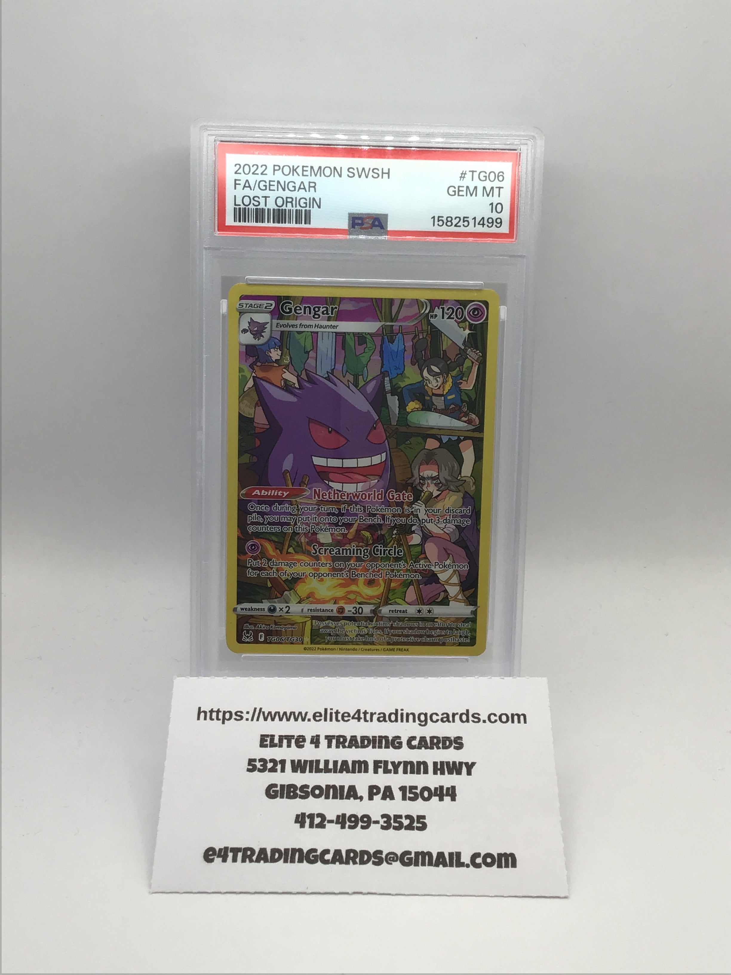 Gengar - SWSH11: Lost Origin Trainer Gallery (SWSH11: TG) PSA 10